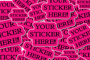 Sticker Pile Mockup | Editable PSD, an Advertising Mockup by CactusGroveBranding (Thumbnail 1 of 2)