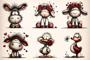 Quirky Farm Animals Clipart, an Illustration by Digital Artistic99 (Thumbnail 4 of 9)