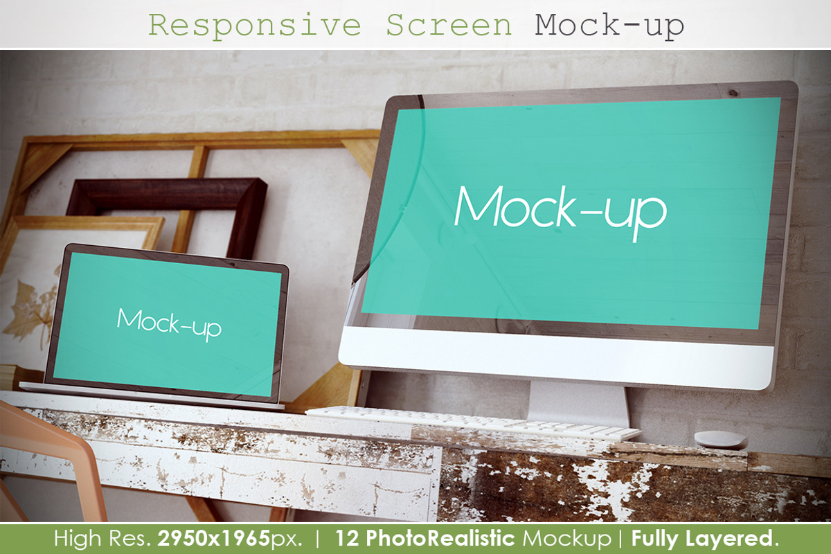 Responsive Screen Mockup V2, an iPhone Mockup by MahmoudRafik (Photo 12 of 15)