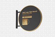 Wall Logo Sign Board Mockup Set, an Advertising Mockup by Kiara Clover (Thumbnail 3 of 4)