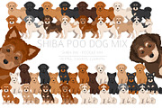 Shiba Poo (Shiba Inu Poodle mix), an Animal Illustration by pet design shop (Thumbnail 1 of 5)