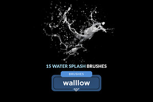 Water Splashes Photoshop Brushes