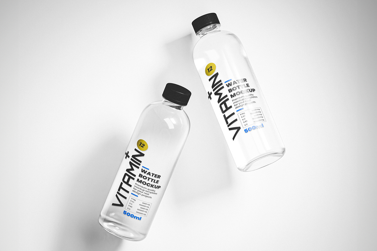 Two Water Bottle Mockup Composition, a Household Mockup by Se٧enStudio