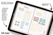 Library Digital Planner Stickers, a Stationery Template by Bella+Sophia Creative (Thumbnail 1 of 3)