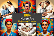 Nurse Art Midjourney Prompts, a Background Graphic by Design Laz (Thumbnail 1 of 7)