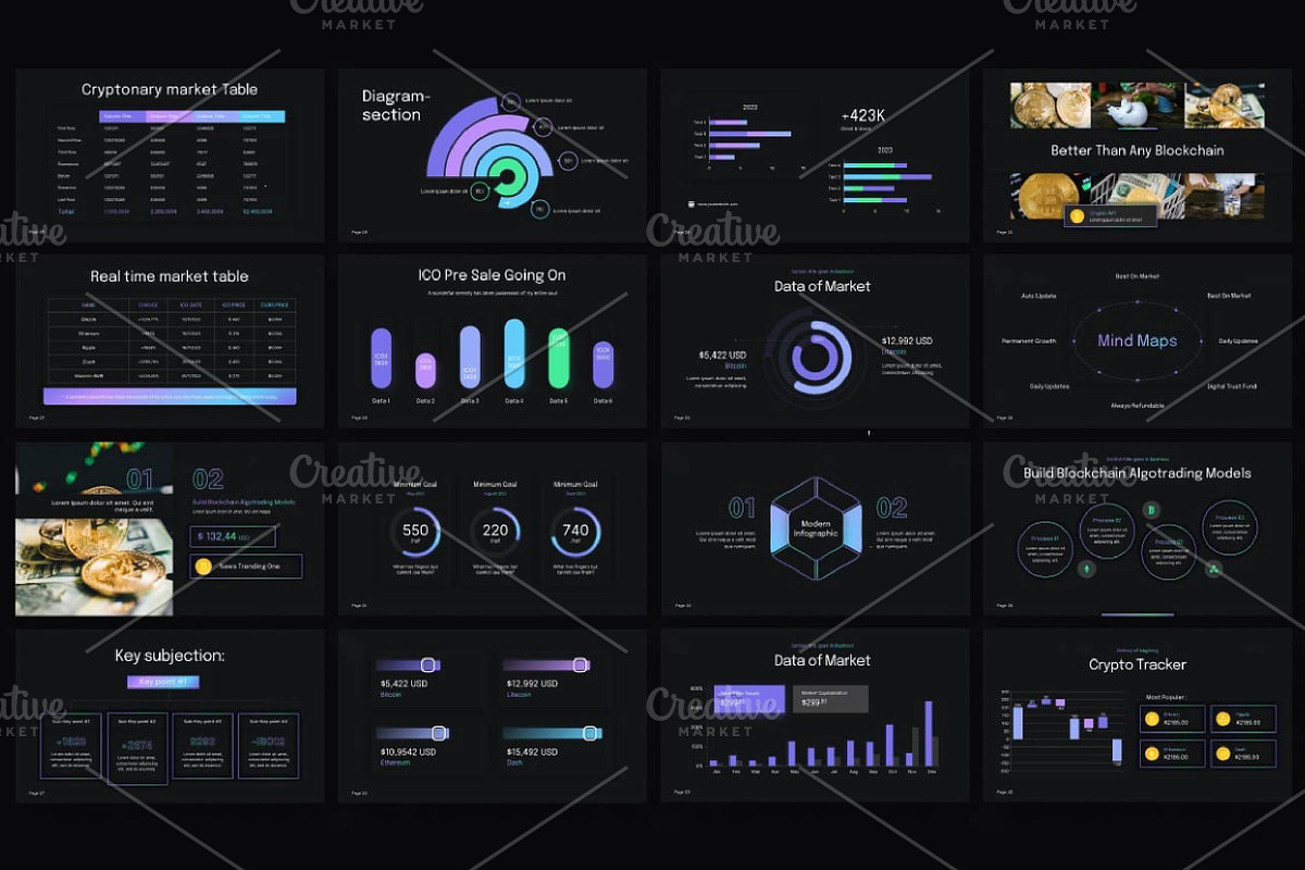Cryptocurrency PowerPoint Template, a Templates & Theme by fashionaddict (Photo 3 of 5)