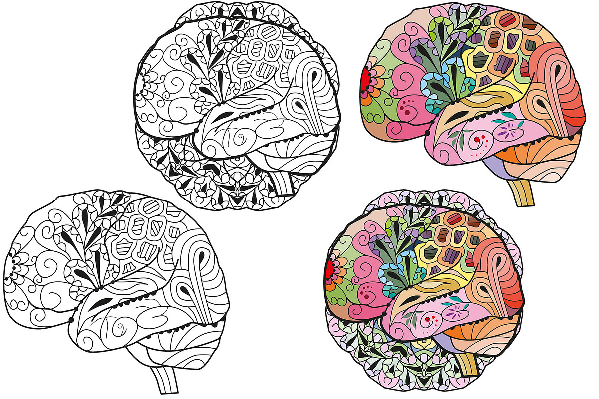 Decorative skulls and brains, a Graphic by Watercolor fantasy (Photo 7 of 9)