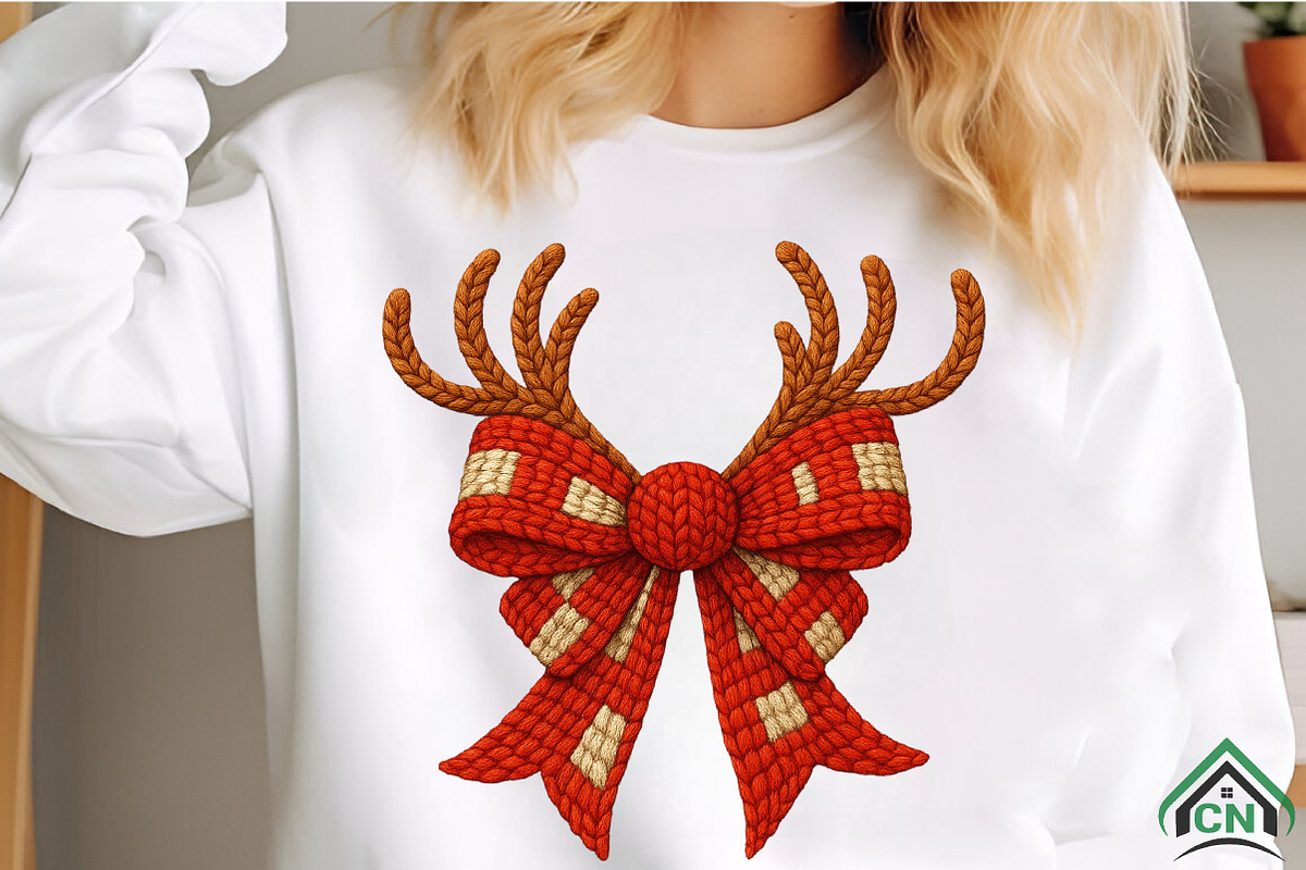 Faux Crochet Christmas Coquette Bow, an Illustration by Craft Nest (Photo 2 of 7)