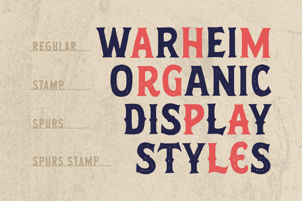 Warheim Display & Extras, a Serif Font by IronbirdCreative (Photo 4 of 8)