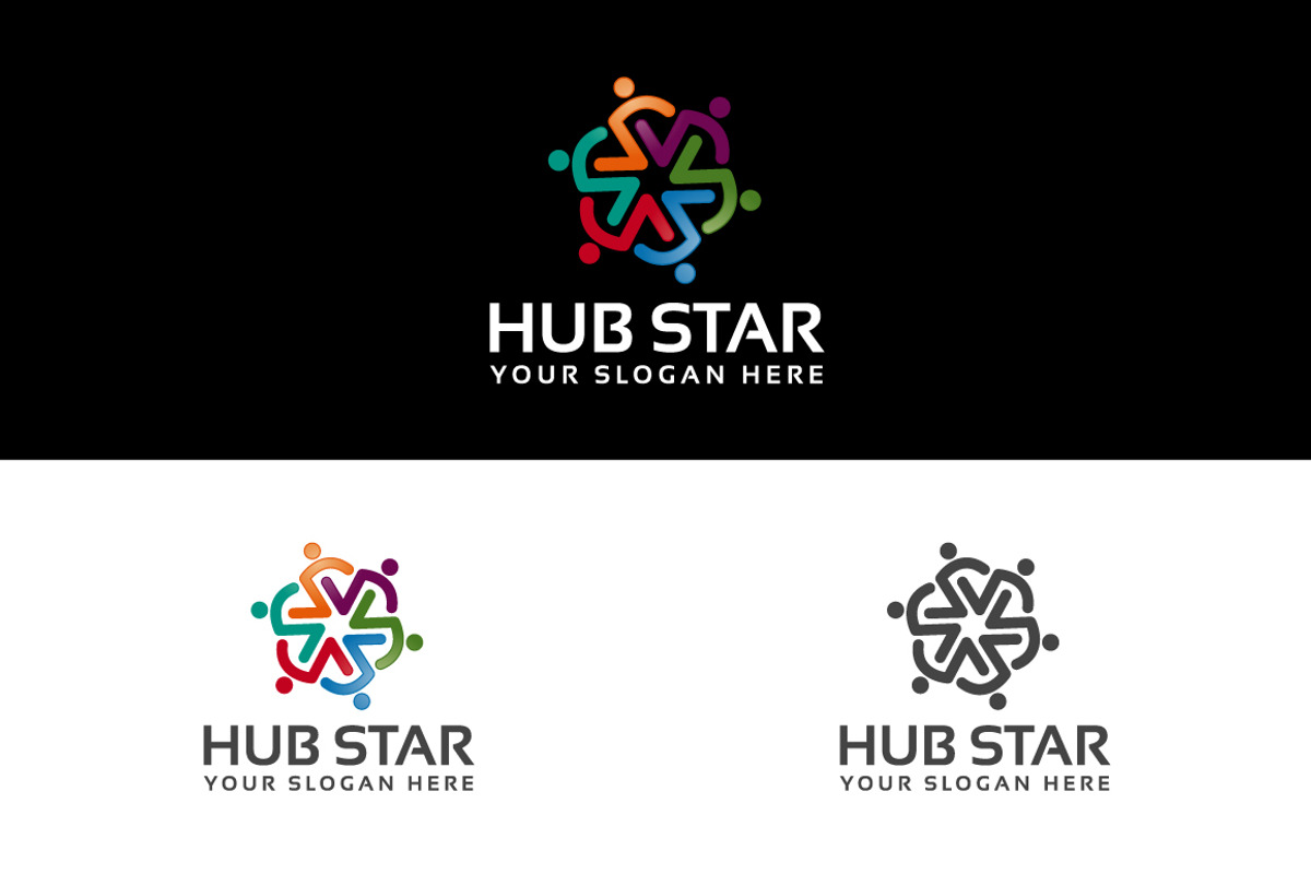 Hub Star Logo, a Branding & Logo Template by emotions76
