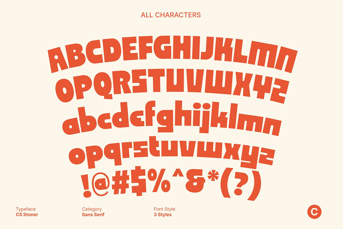 CS Stoner – Display Typeface, a Sans Serif Font by Craft Supply Co. (Photo 8 of 8)