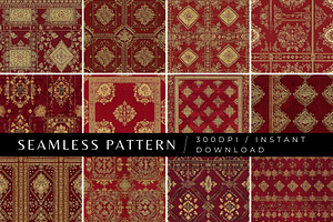 12 Silk of Siam Seamless Patterns, a Pattern Graphic by Inknfolly