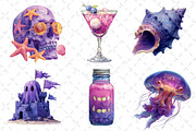 Creepy Summer Beach Clipart, an Illustration by Dream Creation (Thumbnail 3 of 6)