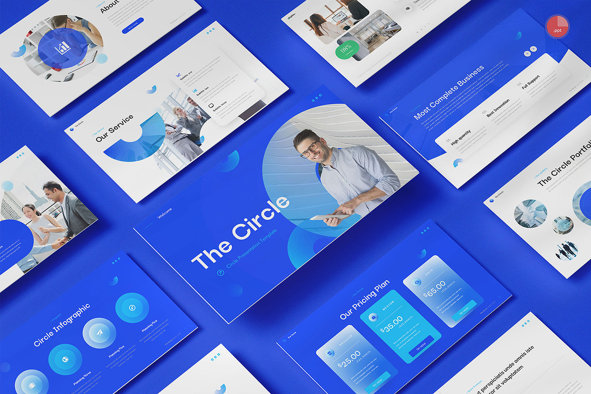 The Circle Presentation PowerPoint, a Presentation Template by Pixslides (Photo 1 of 6)
