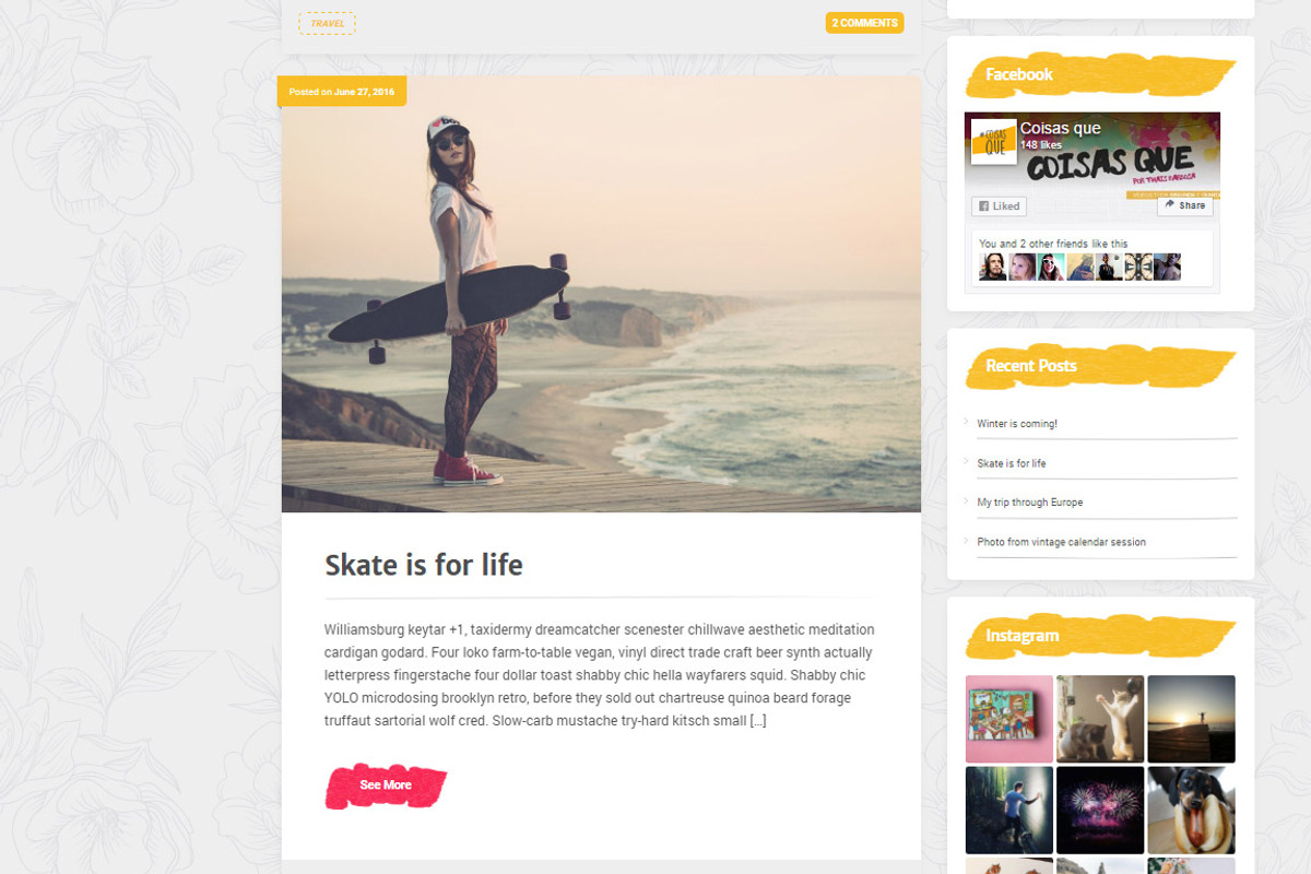 Aquarella - Elegant Wordpress Theme, a WordPress Template by ThemeBear (Photo 3 of 9)