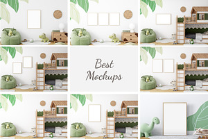 Frame Mockup Kids Bundle Boho - 28, a Poster Template by Mockup Shop
