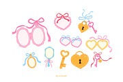20 Cute Heart Locket Clipart, an Object Illustration by Victoruler (Thumbnail 3 of 8)