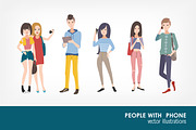 Young people with gadgets set, a Person Illustration by Good Studio (Thumbnail 1 of 5)