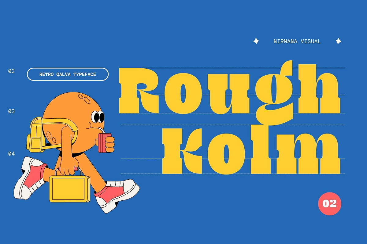 Retro Qalva - Vintage Font, a Slab Serif Font by Nirmana Visual (Photo 4 of 11)