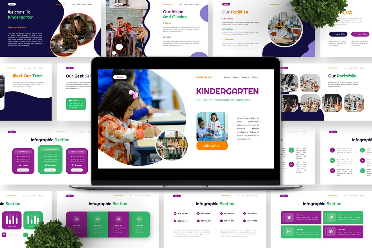 Kindergarten - Education Powerpoint, a Presentation Template by Deepslide Studio (Photo 6 of 6)