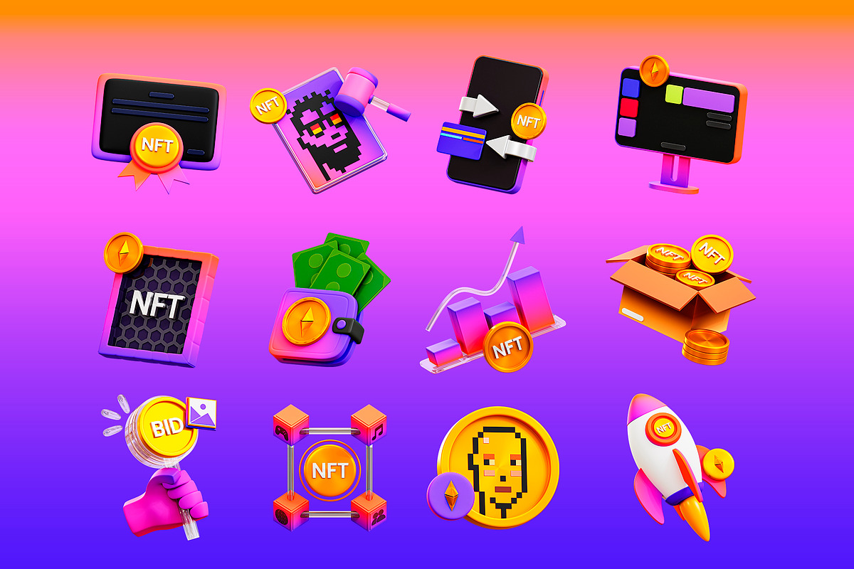 3D NFT Icon, an Object 3D Model by Monstersvisual (Photo 6 of 6)