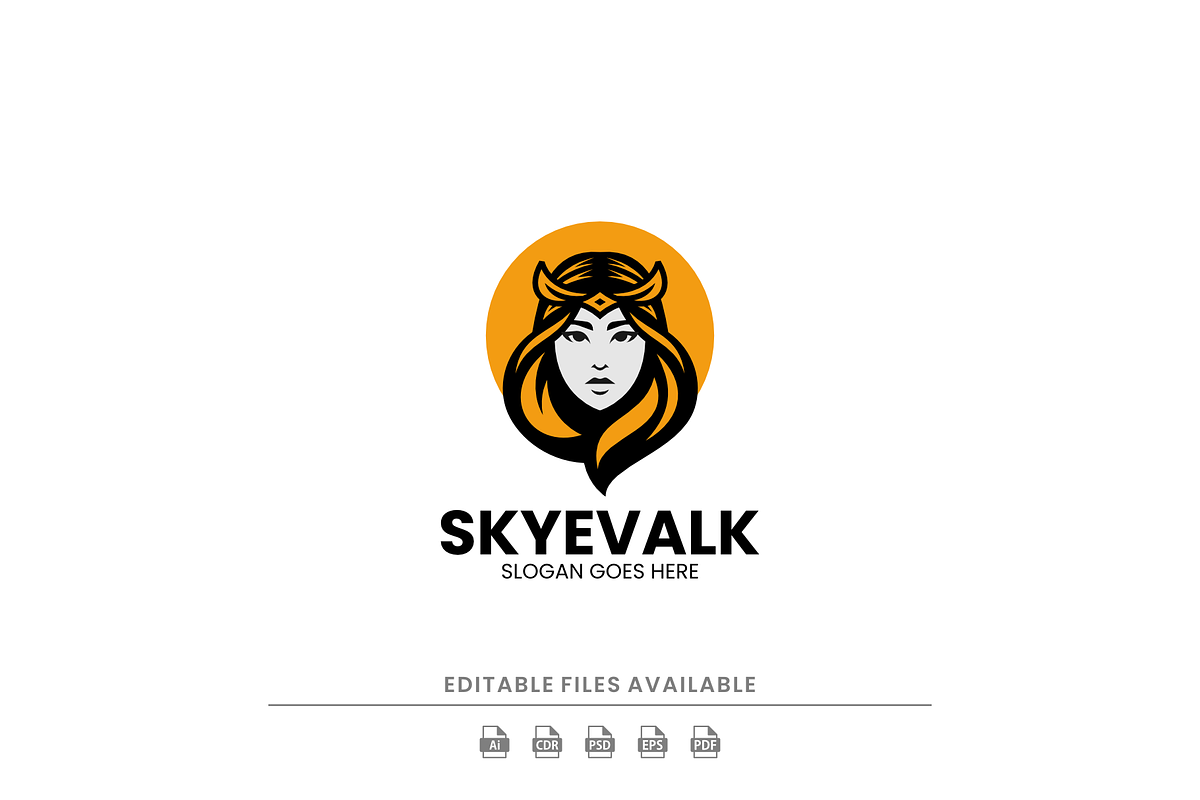 Mascot Modern Girl Logo Design, a Branding & Logo Template by Artnivora.Std