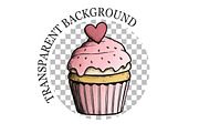 Valentine Day Cupcake Clipart, a Seasonal Illustration by Rose Art (Thumbnail 5 of 8)