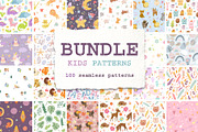 Kids patterns. Bundle patterns., a Pattern Graphic by Lesya Skripak (Thumbnail 1 of 15)