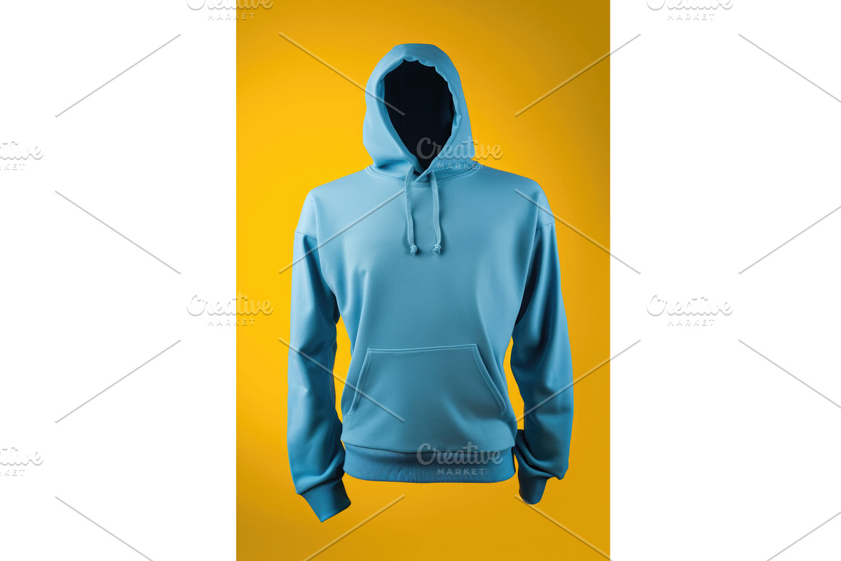 A blue hoodie on a mannequin, an Illustration by tilialucida