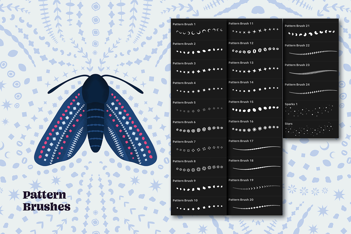 Moth Creator for Procreate, a Brush Add-On by Pencil Twist (Photo 4 of 11)