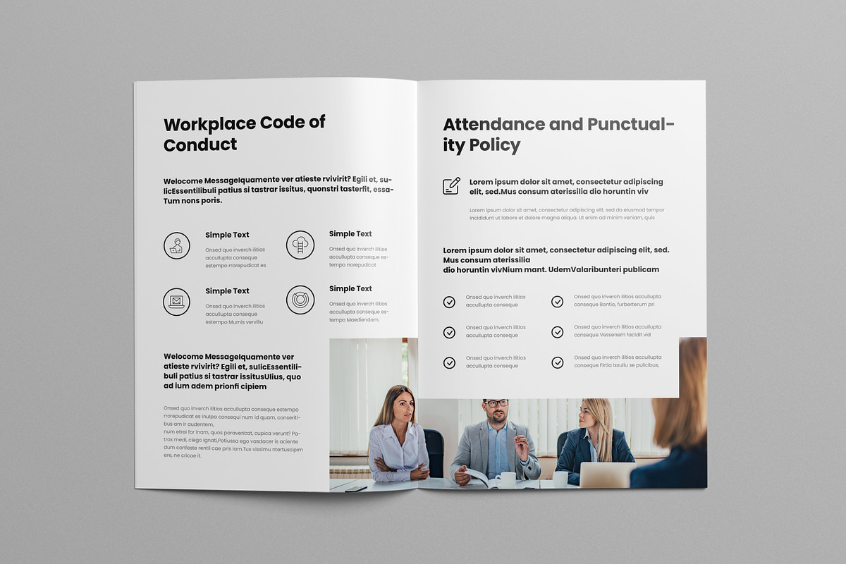 Employee Handbook Template, a Brochure Template by Pixelpick (Photo 4 of 9)