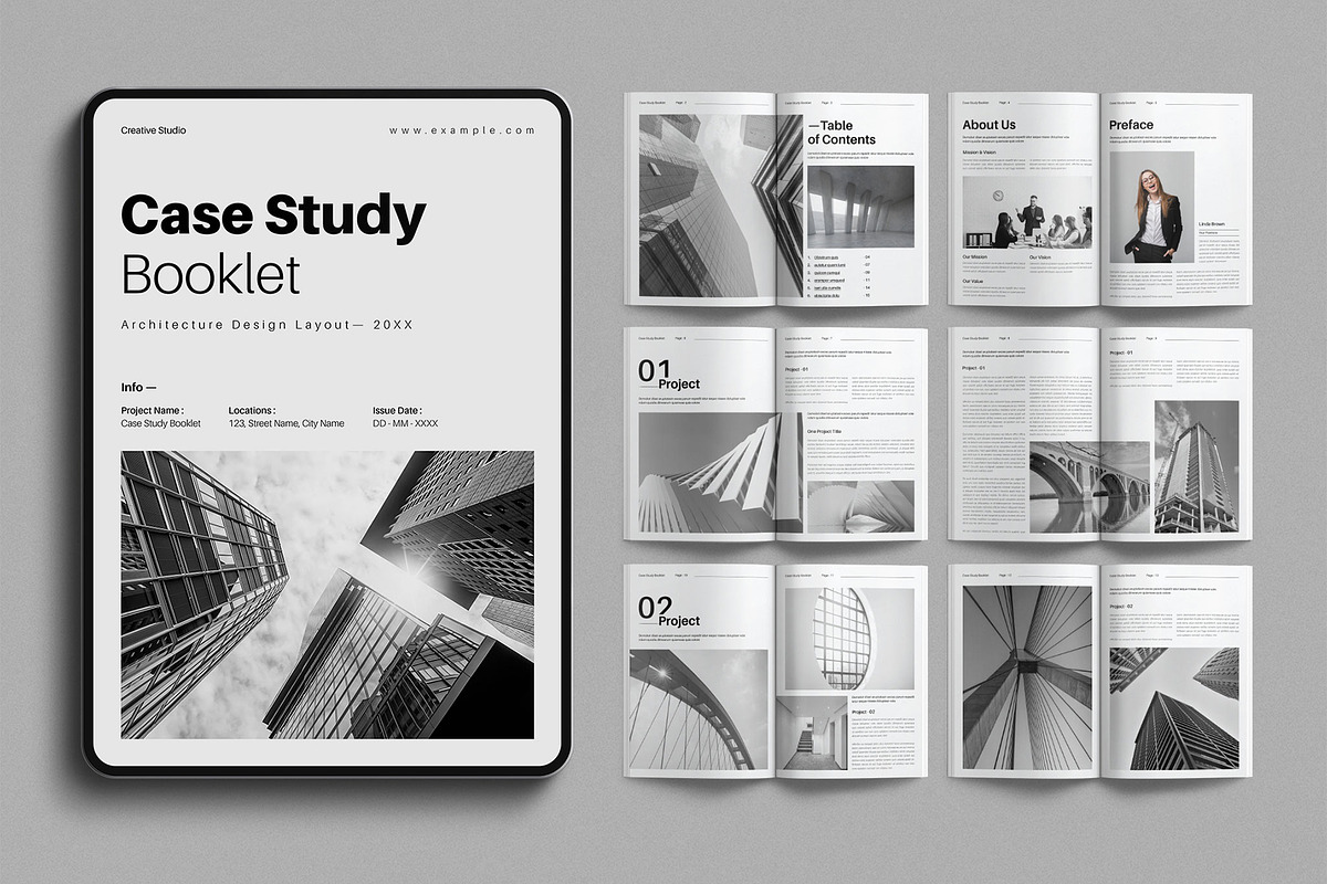 Digital Case Study Booklet Template, a Brochure Template by E-Type (Photo 1 of 7)