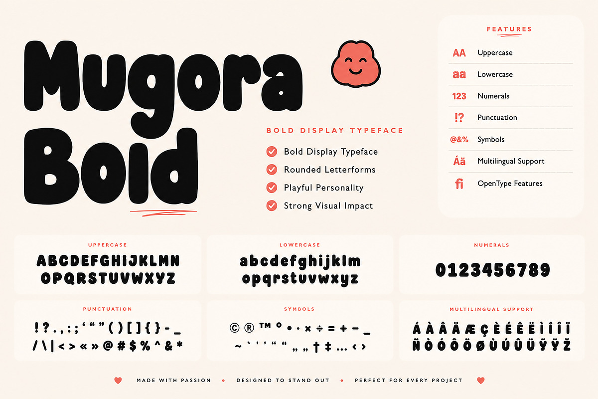 Mugora Bold — Playful Display Font, a Script Font by Wow Magic (Photo 2 of 4)