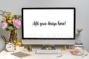 iMac Styled Desktop Mockup #18, a Mac Mockup by MMStyledStock (Thumbnail 1 of 2)
