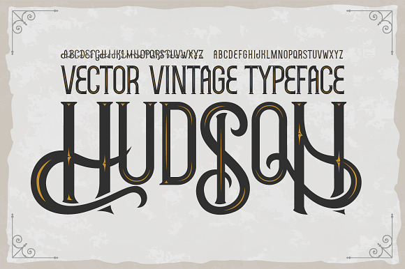 Hudson OTF vintage label font. preview 7