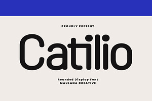 Catilio Rounded Sans Serif Display F, a Sans Serif Font by Maulana Creative