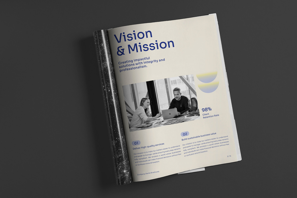 Blue Modern Corporate Brochure, a Brochure Template by Neermana (Photo 3 of 11)