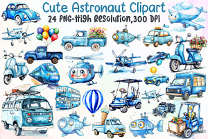 Watercolor Cute Blue Transport Car A, an Illustration by Sublimation Artist