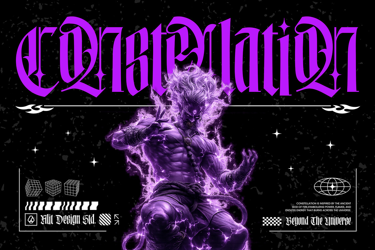 Marble Galaxy Typeface, a Blackletter Font by alit design (Photo 14 of 20)