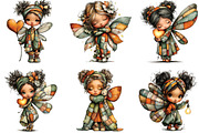 Fairy Girl Butterfly Wings Clipart, an Illustration by CraftArtStudio (Thumbnail 4 of 6)