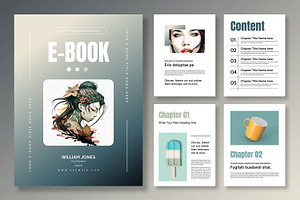 Minimal Ebook Design Layout Template, an UI Kit Template by ContestDesign