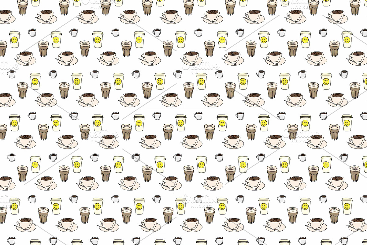 Set of patterns about breakfast, a Pattern Graphic by Lyolya Profitrolya (Photo 4 of 5)