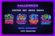 Halloween Neon Signs, a Decorative Illustration by Soifer Design (Thumbnail 1 of 2)