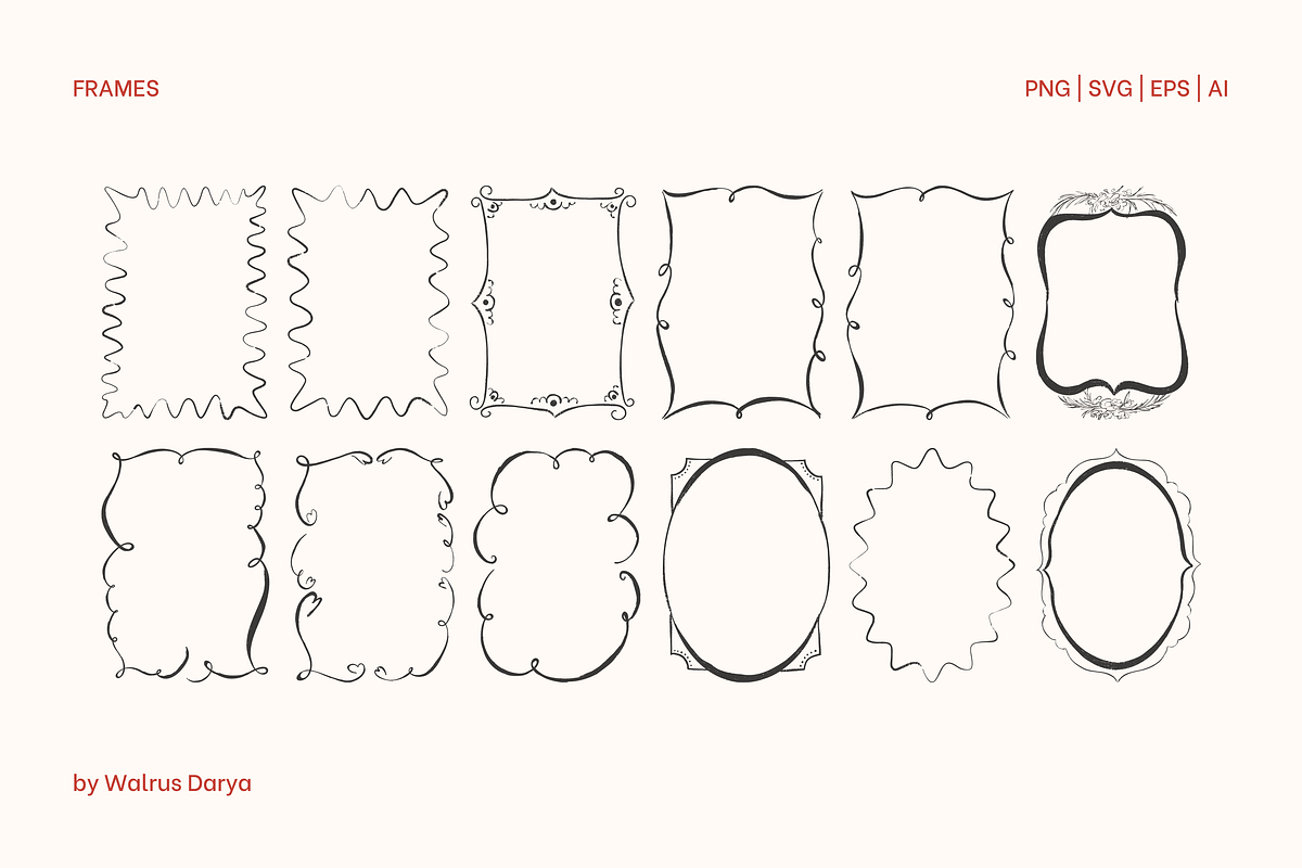 Whimsical Pencil Doodles Clipart, an Object Graphic by Walrus Darya (Photo 4 of 11)