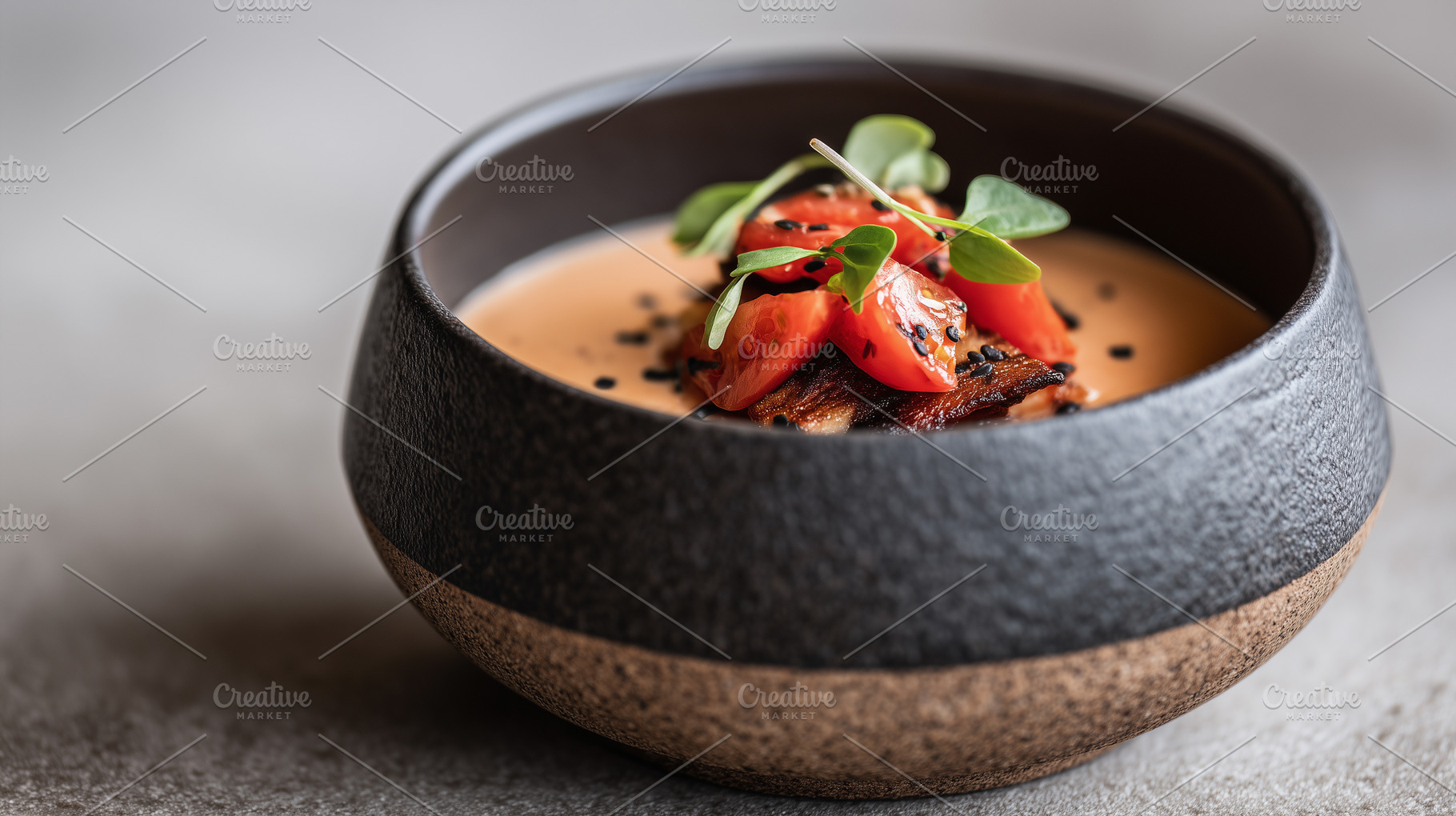 Creamy orange soup cherry tomato, a Food & Drink Photo by MistyDay