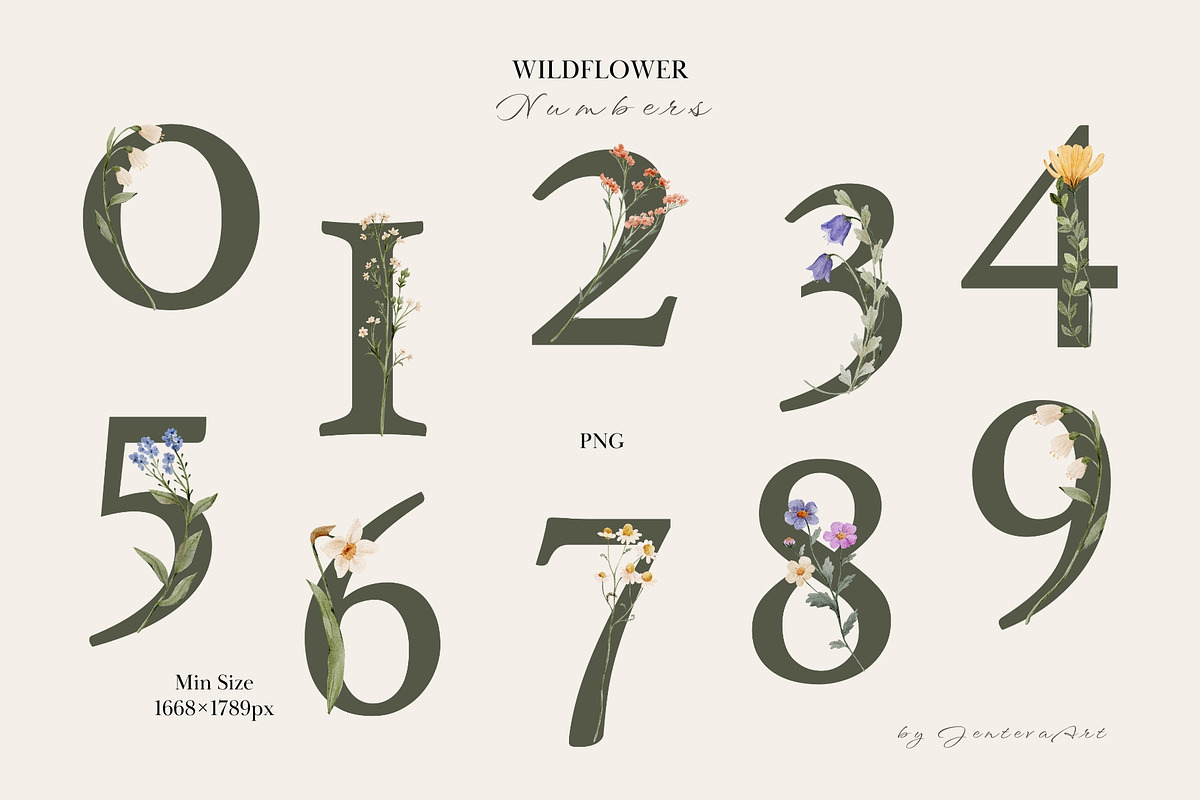 Watercolor Wildflowers Collection, an Object Illustration by Jenteva Art (Photo 8 of 18)
