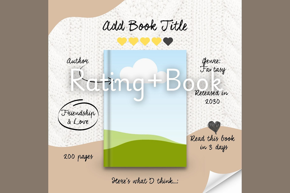 Bookstagram Templates Branding Canva, a Marketing Template by GraphiCarola (Photo 9 of 11)