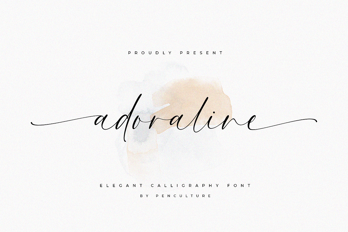 Adoraline Script Calligraphy Font, a Script Font by Pen Culture (Photo 1 of 11)