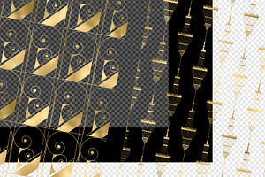 Gold Art Deco Pattern Overlays