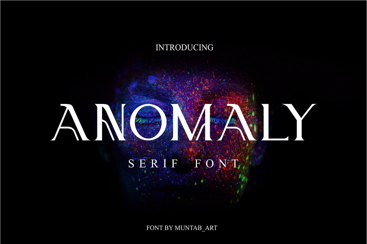 Anomaly | Modern Serif Font, a Serif Font by Muntab_Art (Photo 1 of 5)